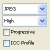 Leaving the Progressive option unchecked during JPG export in Photoshop.
