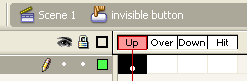 Button symbol timeline.
