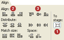 Aligning the circle to the movie clip's middle center point.