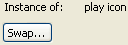 The button for swapping symbols in Flash.