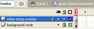 Adding a layer for white sphere overlay inside the movie clip symbol.