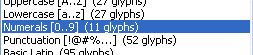 Embedding the numerical characters in the dynamic text field.