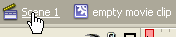 Leaving the timeline of the empty movie clip symbol.
