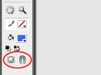 Unselecting the object drawing and snap to objects options in Flash CS3.