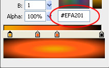 Adding crayons to the radial fill in Flash CS3.
