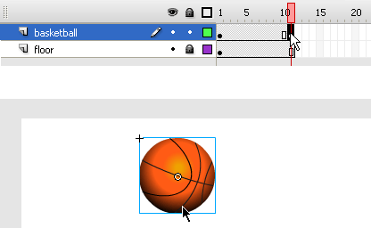 Selecting a keyframe and a movieclip.