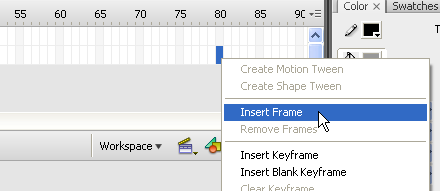 Inserting a simple frame in the layer.