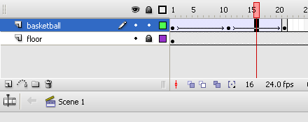 Adding the second motion tween.